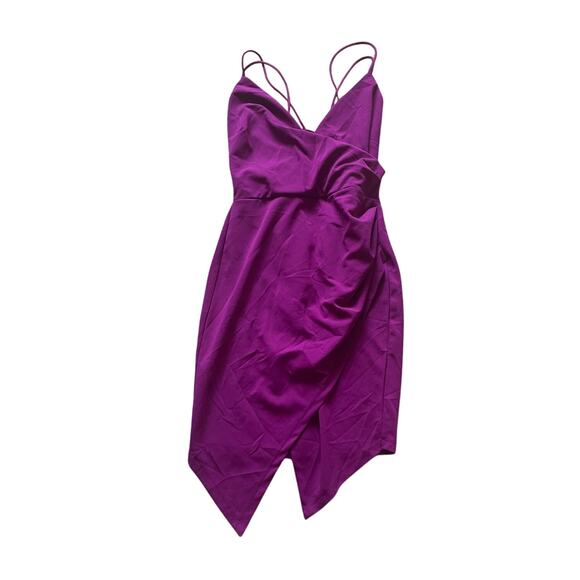 Symphony Womens/Teen Magenta Asymmetrical Dress Size Medium Cocktail - Picture 1 of 9